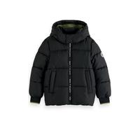 Scotch & Soda Boy Water Repellent Hooded Puffer Jacket Black size 8 | Jackets Outlet | kids | Black 8