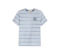 Scotch & Soda Boys S&s Space Dyed Stripe Fashion Tee Lt Blue/pastel size M | T-shirts Outlet | kids | Blue M