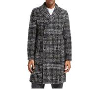 Scotch & Soda Check Wool Blend Coat Multi Grey Check size M | Double Breasted Coats Outlet | Men | Gray M