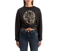 Scotch & Soda Chest Artwork Modal Sweatshirt With Twist Detail Evening Bla size S | Sweaters Outlet | Women | White S