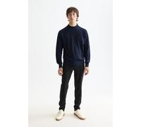 Scotch & Soda Men's Core-Dropped Shoulder Mock Neck Pullover Sweater, Night, L