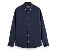 Scotch and Soda Linen Shirt Navy Dark Blue size S