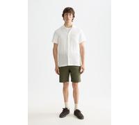 Scotch & Soda Men's Core Linen Shirt, Off White, M