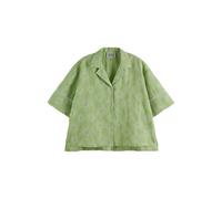 Scotch & Soda Cotton Linen Embroidered Short Sleeve Shirt Pistachio size 34 | Button-Down Shirts Outlet | Women | White 34