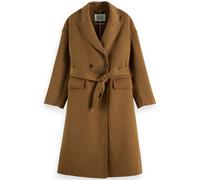 Scotch & Soda Double Face Wool Blend Coat Tobacco size L-XL | Double Breasted Coats Outlet | Women L-XL