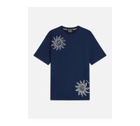 Scotch & Soda Embroidered Multi Artwork Relaxedfit Tshirt Navy size L | Basic T-Shirts Outlet | Men | Blue L