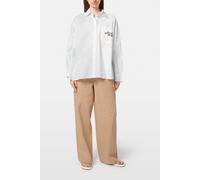 Scotch & Soda Embroidered Poplin Shirt White size 36 | Button-Down Shirts Outlet | Women | White 36