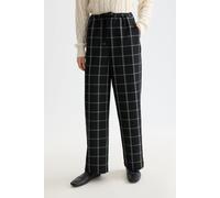 Scotch & Soda Ezra - High Rise Drawstring Pant Meteorite Window Pane Check size L | Wide Pants Outlet | Women L