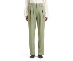 Scotch & Soda Faye Satin High Rise Relaxed Tapered Leg Washed Sage size XS/32 | Straight Pants Outlet | Women | Green XS/32
