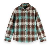 Scotch & Soda Flannel Checked Long Sleeve Shirt Green,Brown 4 Years Boy