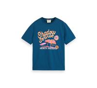 Scotch & Soda Front Artwork T-shirt Harbour Teal size M | Print T-Shirts Outlet | Men | Cyan M