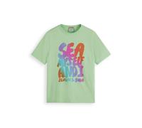 Scotch & Soda Front Artwork T-shirt Washed Neon Lime size M | Print T-Shirts Outlet | Men | Green M