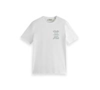 Scotch & Soda Men's Front Left Chest Artwork T-Shirt, White 101, S