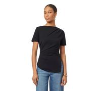 Scotch & Soda Gathered Asymmetric Tee Black Night size XL | Shirts Outlet | Women | Black XL