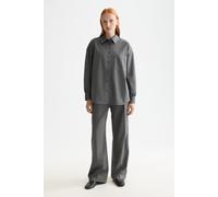 Scotch & Soda Girlfriend Herringbone Shirt Grey Black Herringbone size 40 | Button-Down Shirts Outlet | Women | Gray 40