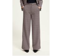 Scotch & Soda Hana - Houndstooth High Rise Wide Leg Pants Houndstooth Pink size W26L32 | Wide Pants Outlet | Women | Pink W26L32