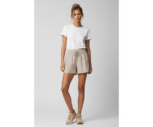 Scotch & Soda High Rise Lurex Stripe Printed Shorts Desert Sand Stripe Wit size M | Shorts Outlet | Women | Brown M