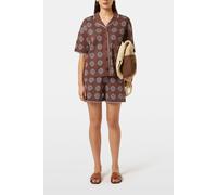 Scotch & Soda Jacquard Collared Knitted Shirt Cold Brew size M | Button-Down Shirts Outlet | Women M