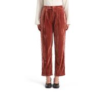 Scotch & Soda Lace Trimmed Velvet Pant Rust size 30 | Straight Pants Outlet | Women | Brown 30