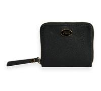 SCOTCH & SODA Leather Bill Fold Zip Wallet Black