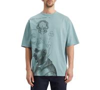 Scotch & Soda Loose Fit Embassy Of The Free Mind Artwork T-shirt Bay Blue size S | Print T-Shirts Outlet | Men | Blue S