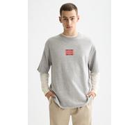 Scotch & Soda Loose Fit Label T-shirt Grey Melange size S | Basic T-Shirts Outlet | Men | Gray S
