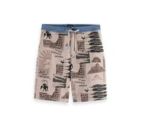 Scotch & Soda Loose-fit Printed Washed Bermuda Shorts Art Dept Collage Whi size S | Shorts Outlet | Men S