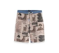 Scotch & Soda Loose-fit Printed Washed Bermuda Shorts Art Dept Collage Whi size XL | Shorts Outlet | Men XL