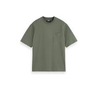 Scotch & Soda Mens 3 Crosses Pocket Loose-fit T-Shirt, Thyme, XXL UK