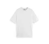 Scotch & Soda Men's Regular fit 3 Crosses Cotton-Linen T-Shirt, White, M