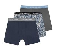 Scotch & Soda Mens 3pk Ctn Strtch Bxr Brf-mnl Box Trunks, Blue/Grey 434, XXL UK