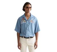 Scotch & Soda Men's 40th Anniversary Embroidered Relaxed Fit Ss Shirt, Infinity 410, L