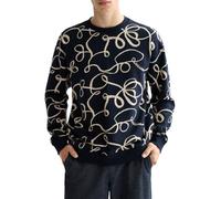 Scotch & Soda Mens All Over Print Crewneck Sweatshirt, Aop Ribbon Navy, L UK
