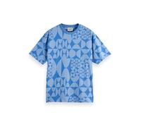 Scotch & Soda Men's All Over Print T-Shirt, Diamond Blue AOP, XL