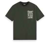 Scotch & Soda Chest Artwork Men's T-Shirt, Heritage Green, S