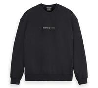 Scotch & Soda Mens Core - Logo Front Chest Sweatshirt, Black, XL UK
