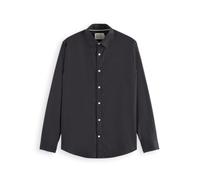 Scotch & Soda Men's CORE-Oxford Solid Shirt, Black, XXL