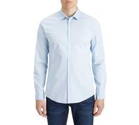 Scotch & Soda Men's Core-Poplin Solid, Shirt Blue, XXL