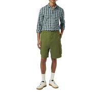 Scotch & Soda Men's Cotton Linen Relaxed Fit Cargo Shorts, Army, M