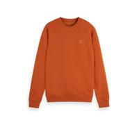 Scotch & Soda Mens Essential Badge Logo Crewneck Sweatshirt, Rust, L UK