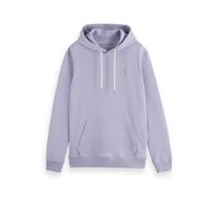 Scotch & Soda Mens Essential Badge Logo Hooded Sweatshirt, Languid Lavender, M UK