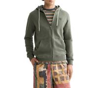 Scotch & Soda Mens Essential Badge Logo Zip Through Hooded Sweatshirt, Thyme, M UK