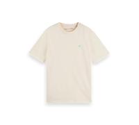 Scotch & Soda Mens Essential Logo T-Shirt, Eggnog, S UK
