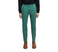 Scotch & Soda Men's Essentials Stuart-Organic Cotton Stretch Twill Chino Pants, Preppy Green 4859, 29/34