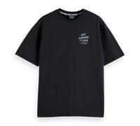 Scotch & Soda Men's Front Back Artwork T-Shirt, Washed Black, XXL