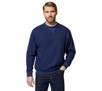 Scotch & Soda Mens Garment Dye Structured Crewneck Sweatshirt, Peacoat, XL UK