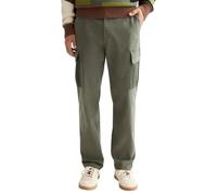 Scotch & Soda Mens Harper- Garment-Dyed Cotton Blend Loose Tapered Cargo Pants, Thyme 300, 32W UK