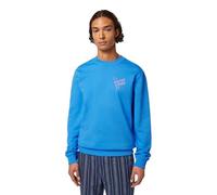 Scotch & Soda Men's Left Chest Logo Crewneck Sweatshirt, Aqua Blue, M