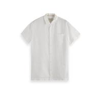 Scotch & Soda Men's Linen Ss Shirt, White, S