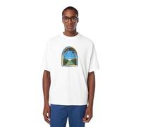 Scotch & Soda Men's Loose Fit Front Chest Artwork T-Shirt, White, M